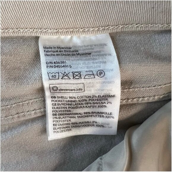 H&M Women's Khaki Shorts with Rolled Cuffs Size 6 - Picture 3 of 4